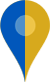 Design Centre & Manufacturing Blue/Yellow Map Pin
