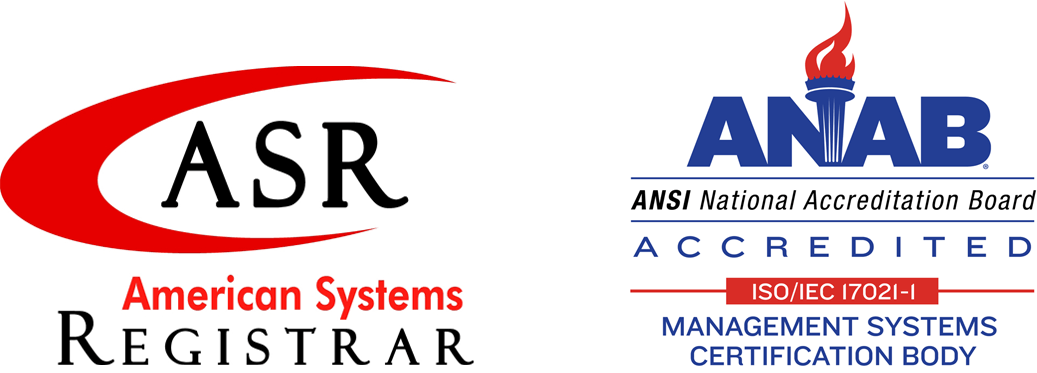 ASR and ANAB accreditation logos