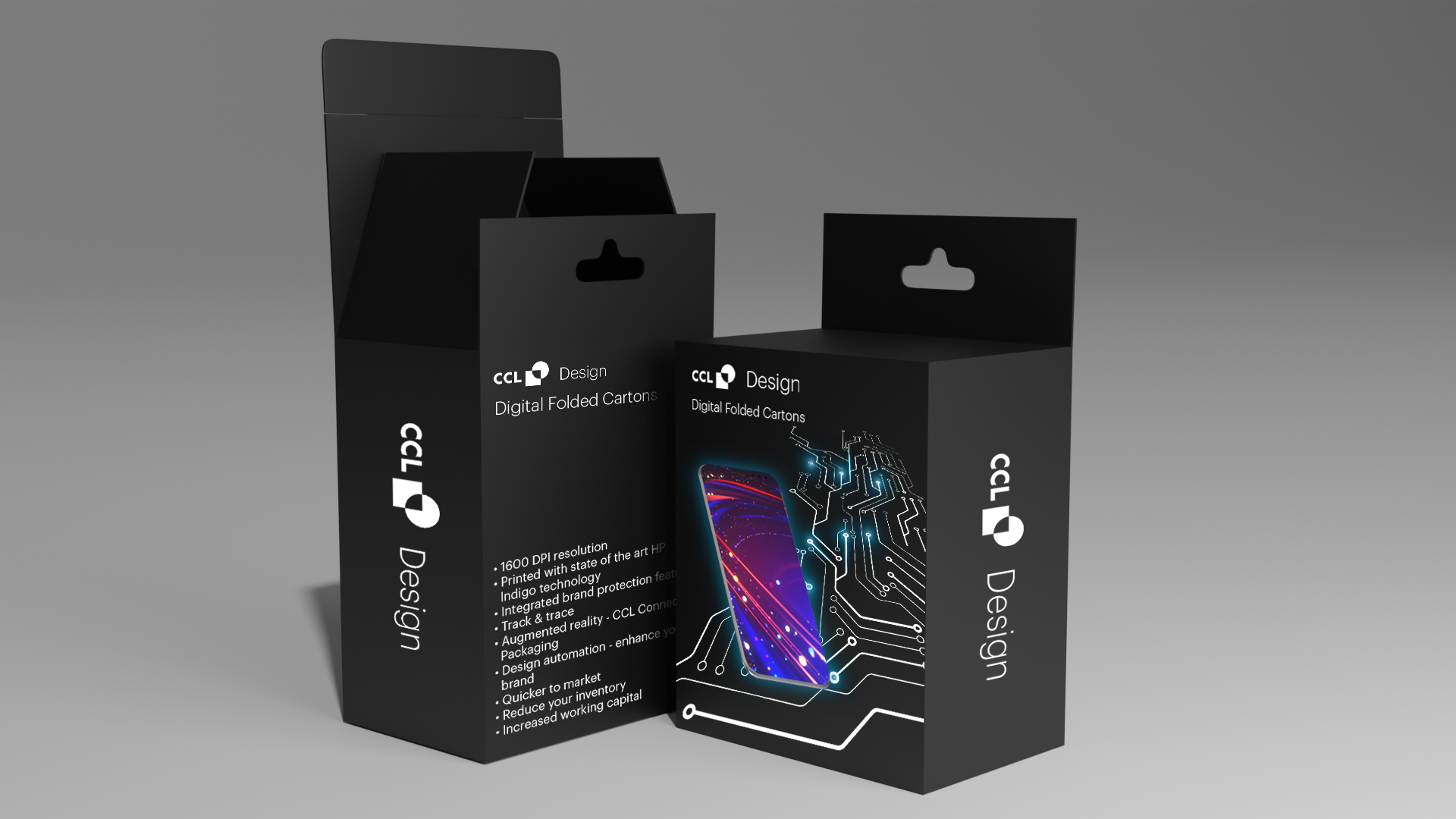 digital folded carton for smartphone