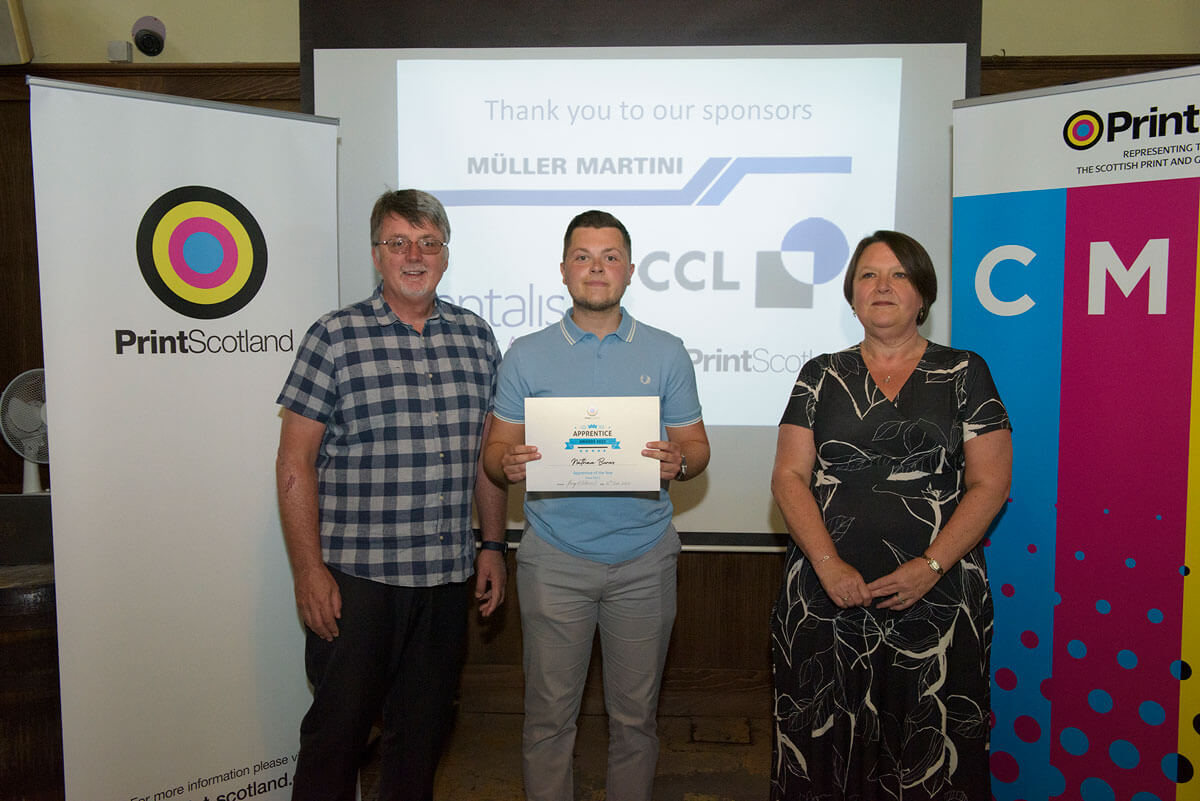 CCL Design news,Celebrating Nathan Burns, Scotland Print Apprentice of the Year,East Kilbride, Scotland, UK